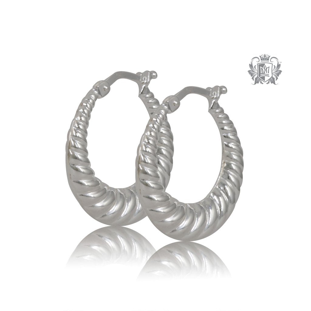 Tapered Twist Hoop Earrings - Large