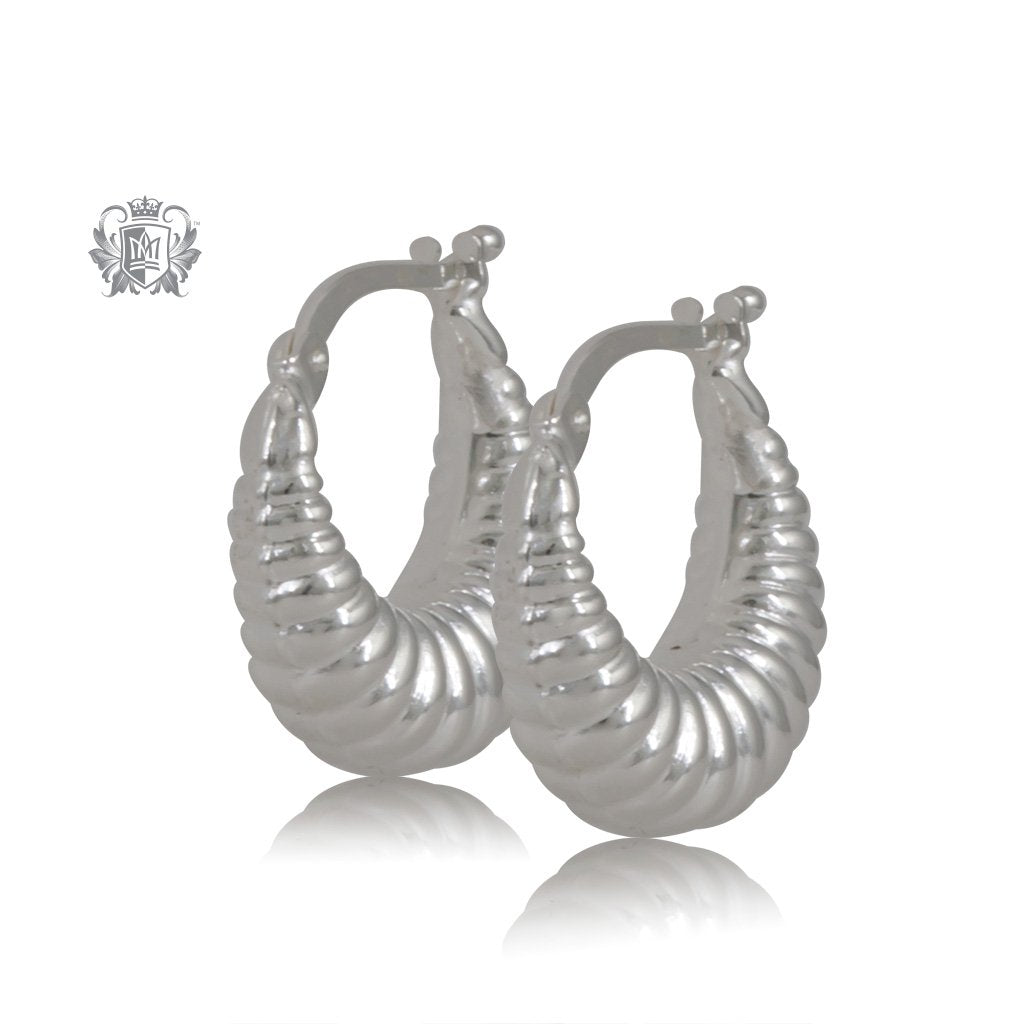 Tapered Twist Hoop Earrings - Small