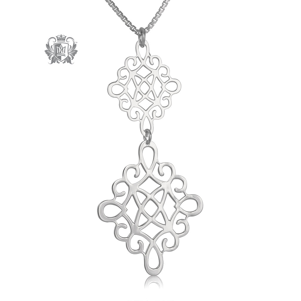Diamond Scroll Pendant