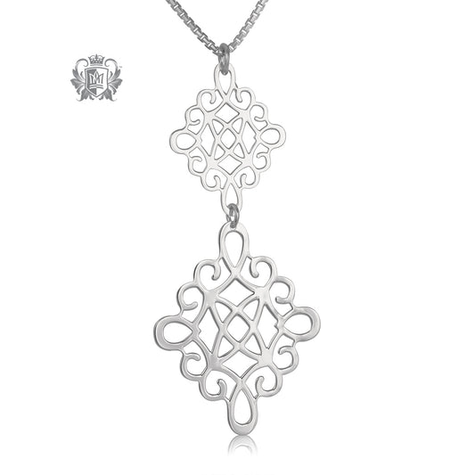 Diamond Scroll Pendant
