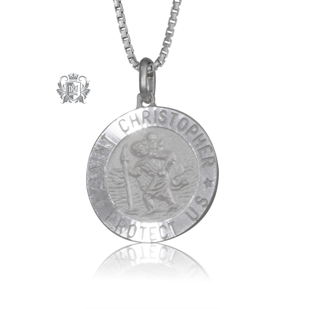 Saint Christopher Medallion - Large With Chain (Not Included)