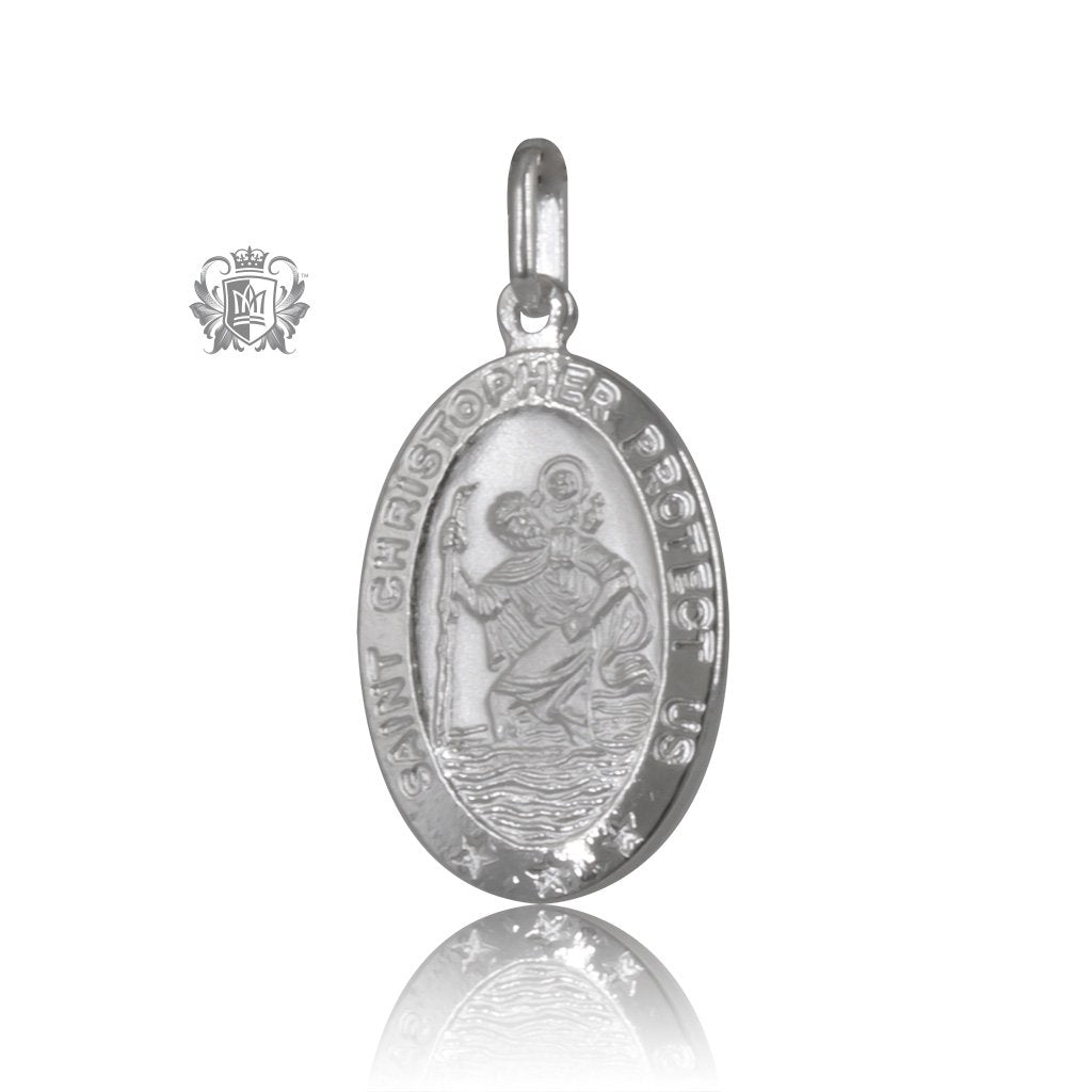 Oval Saint Christopher Medallion Without Chain
