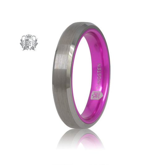 Grey/Pink Tungsten Bright Inside Band