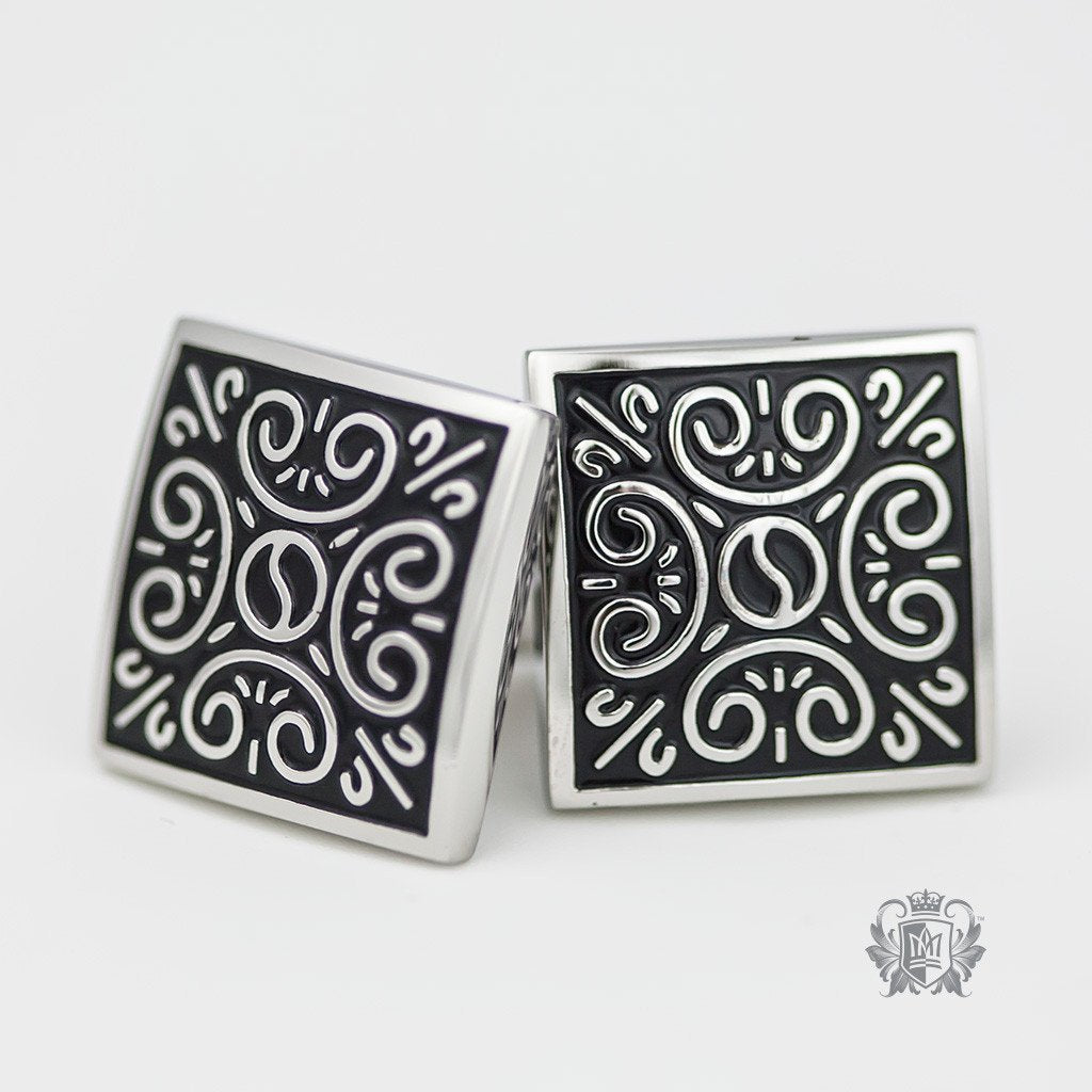 Oxidized Stainless Steel Patterned Cufflinks - Metalsmiths Sterling‚Ñ¢ Canada