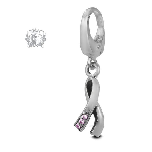 Pink Ribbon Charm -  Charm