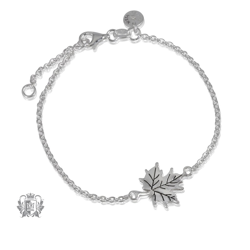 Natural Maple Leaf Bracelet Metalsmiths Sterling Silver