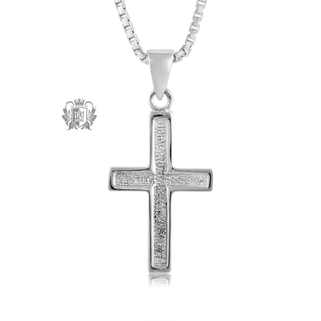 Large Ridged Cross – Metalsmiths Sterling