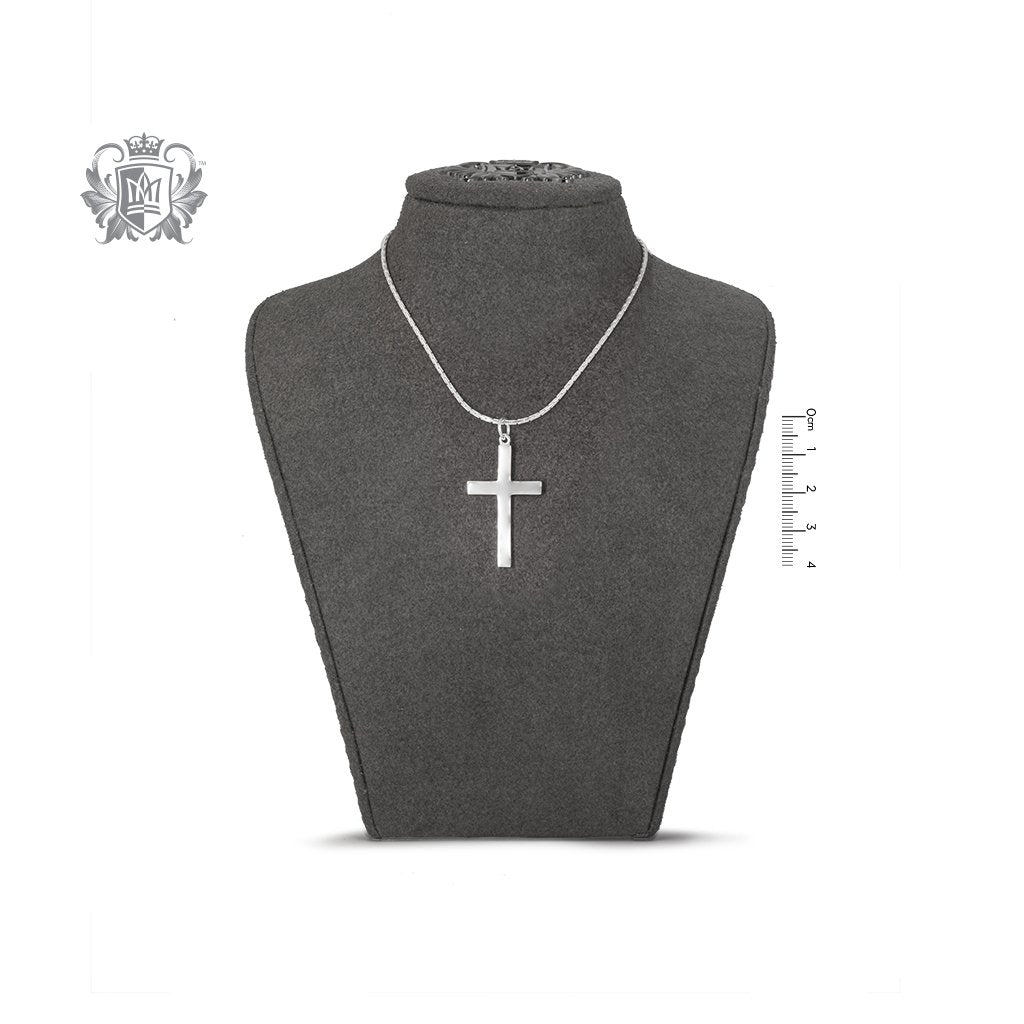 Medium Traditional Cross Sterling Silver on Bust