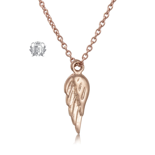 Rose Gold Dipped Angel Wing Pendant