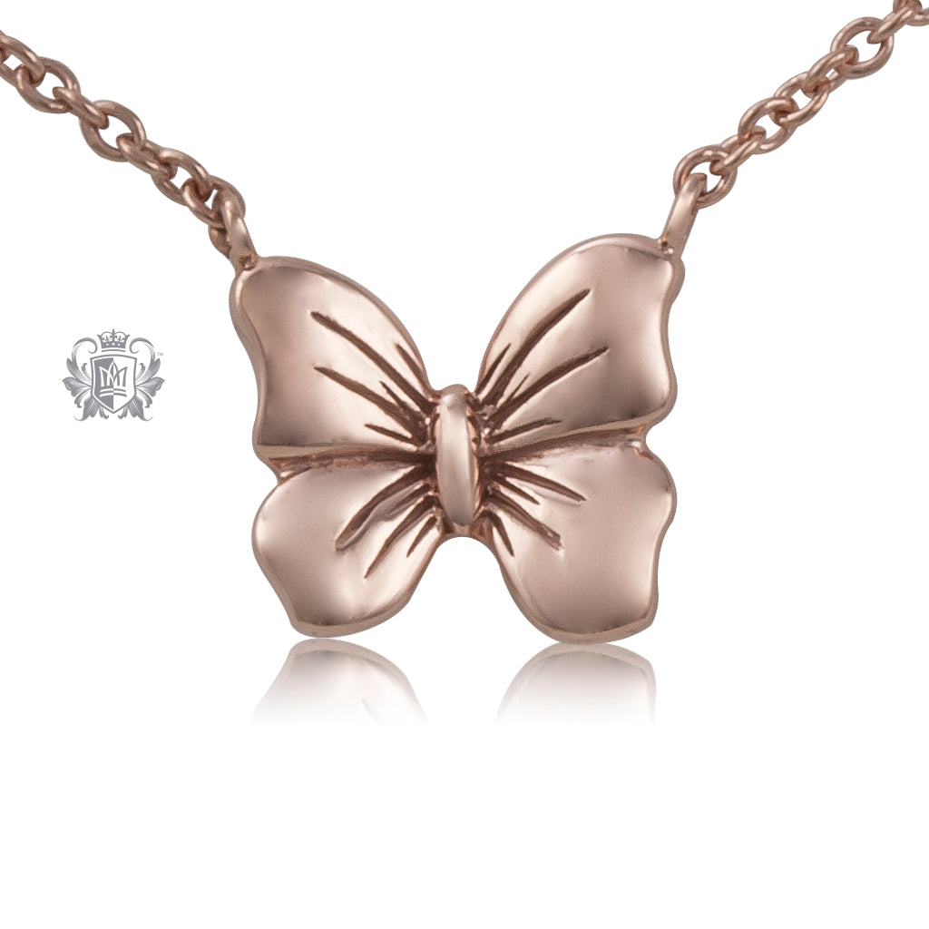 Rose Gold Dipped Butterfly Pendant