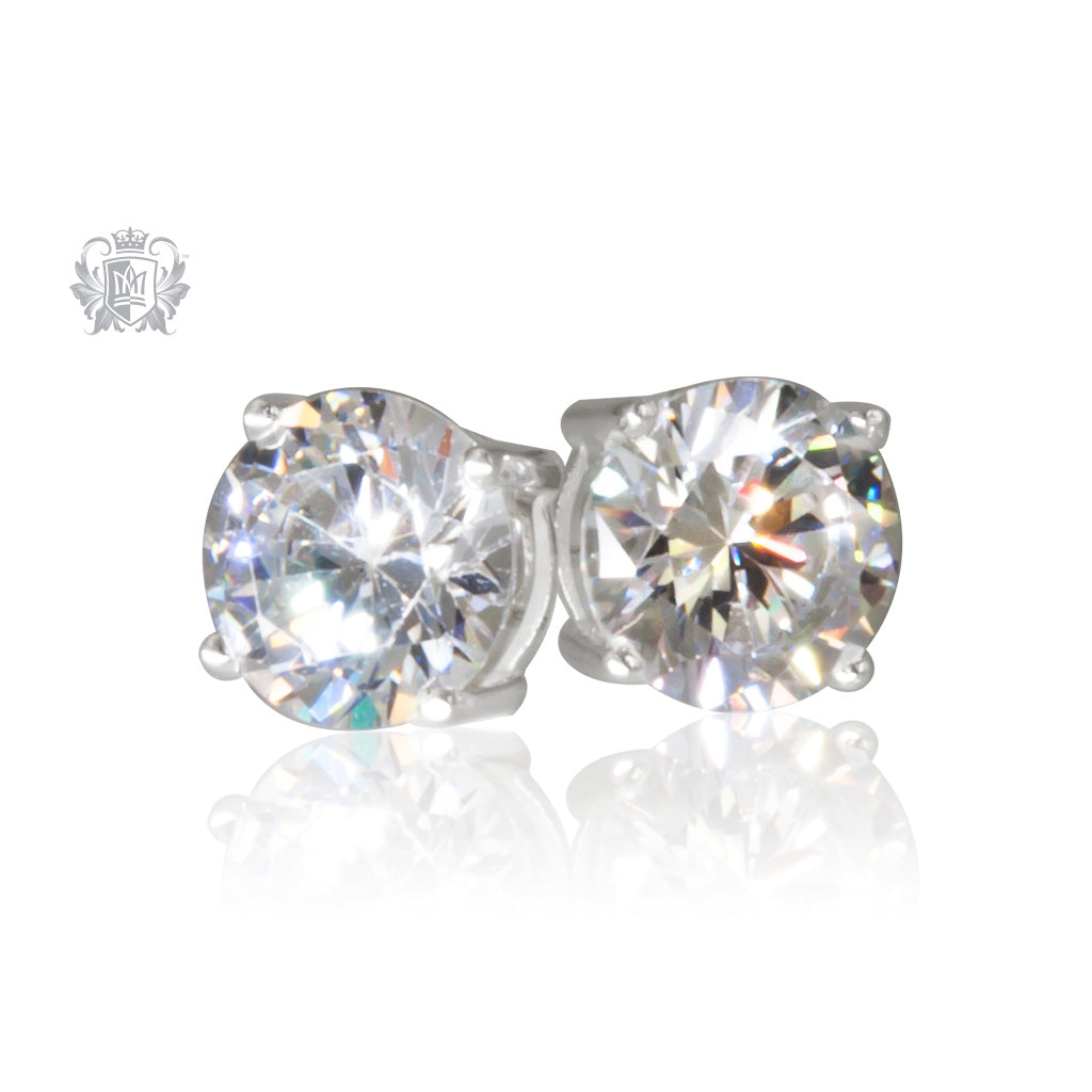 Large Prong Set Cubic Studs