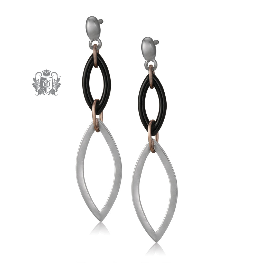 Sterling Silver & Hi-tech Ceramic Earrings