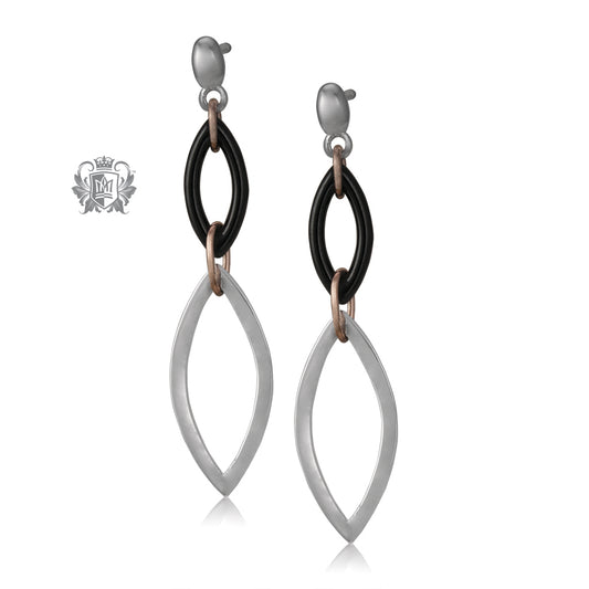 Sterling Silver & Hi-tech Ceramic Earrings