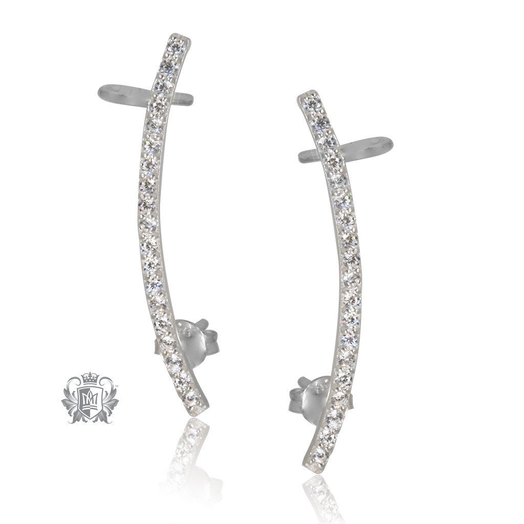 Metalsmiths Sterling Silver Dazzling Ear Collars - front