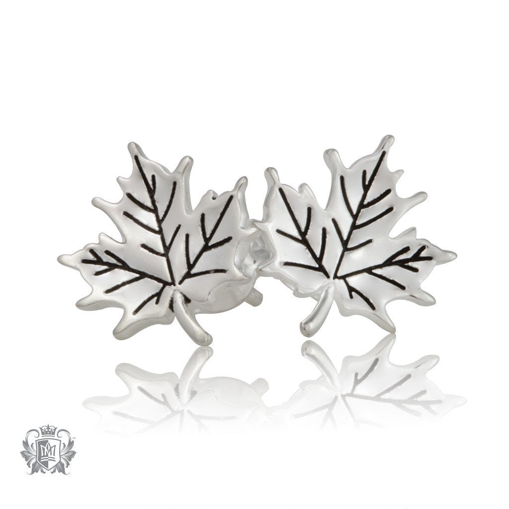 Metalsmiths Sterling Silver Metalsmiths Sterling Silver Natural Maple Leaf Earrings