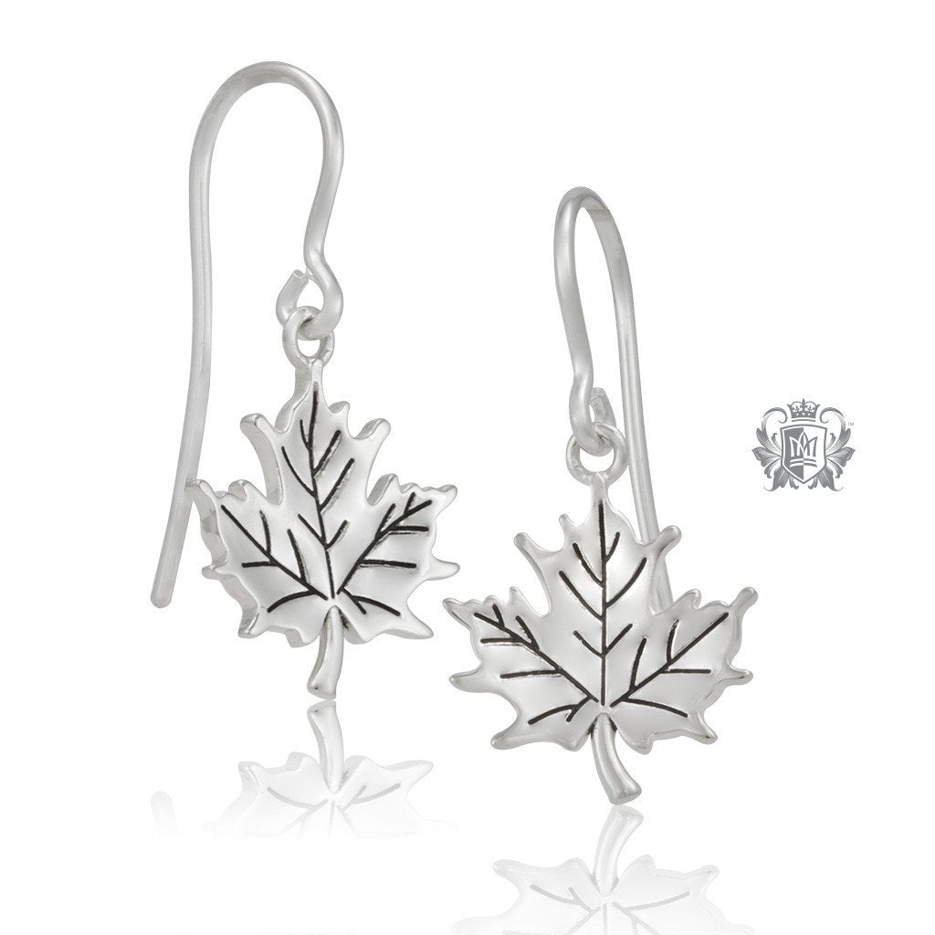 Metalsmiths Sterling Silver Natural Maple Leaf Earrings 1