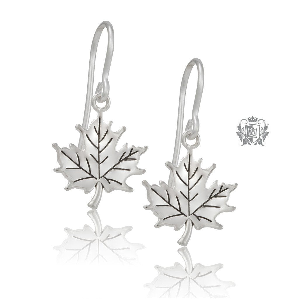 Metalsmiths Sterling Silver Natural Maple Leaf Earrings 2