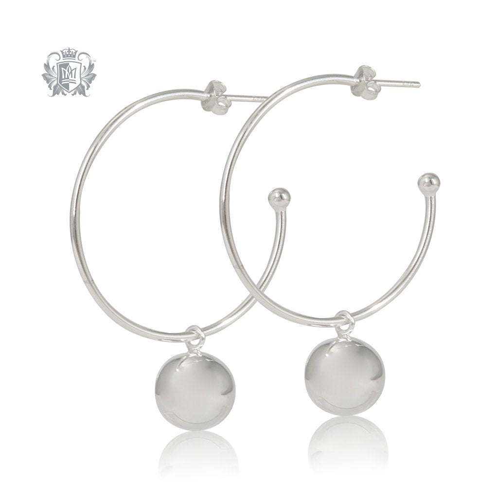 Metalsmiths Sterling Silver Sliding Sphere Hoops