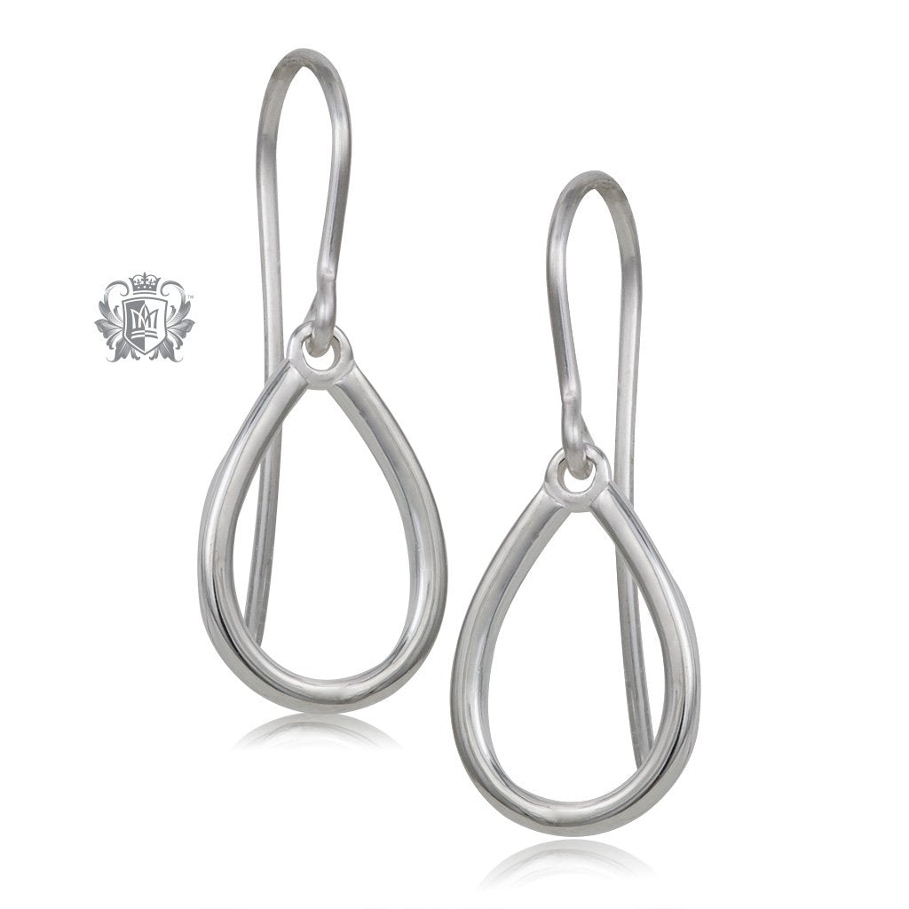 Modern Pear Earrings Metalsmiths Sterling Silver