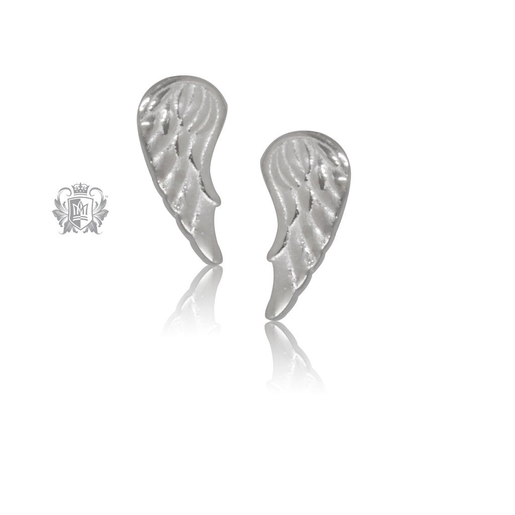 Angel Wing Stud Earrings Metalsmiths Sterling Silver