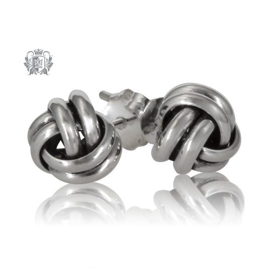 Oxidized Knot Studs Metalsmiths Sterling Silver