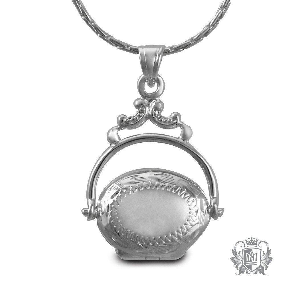 Antique Oval Locket Sterling Silver Back