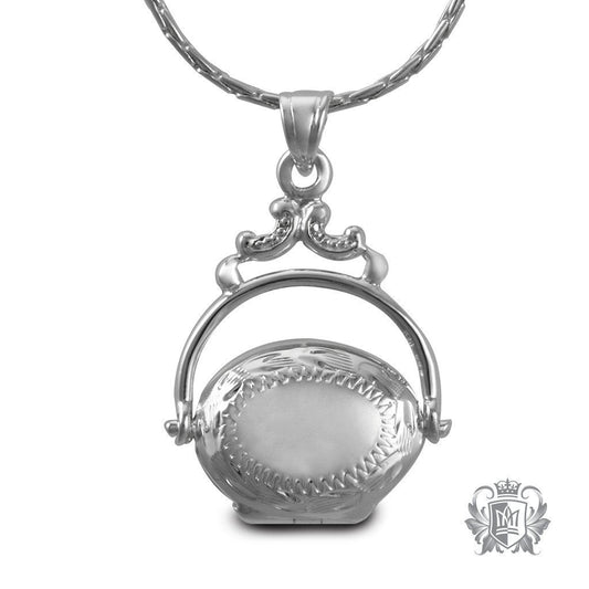 Antique Oval Locket Sterling Silver Back