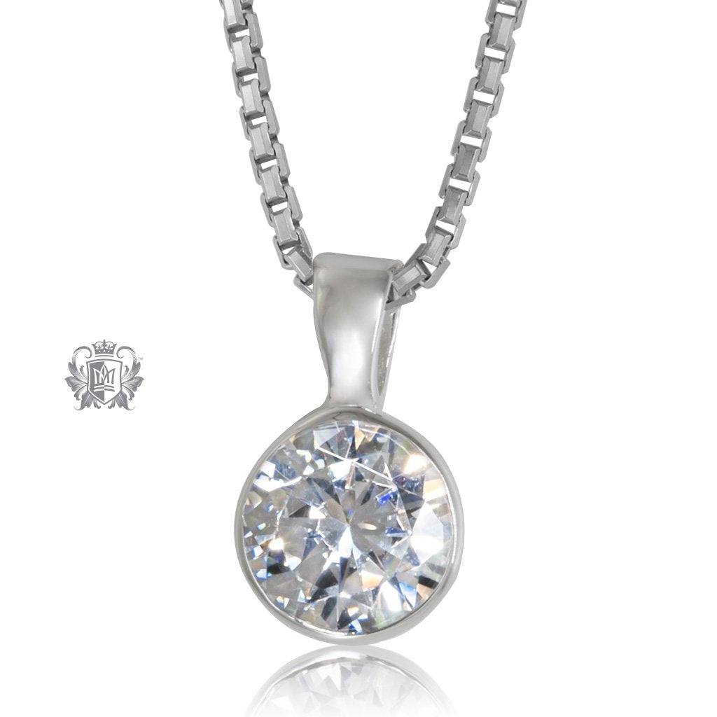 CUBIC Metalsmiths Sterling Silver Bezel Set Pendant
