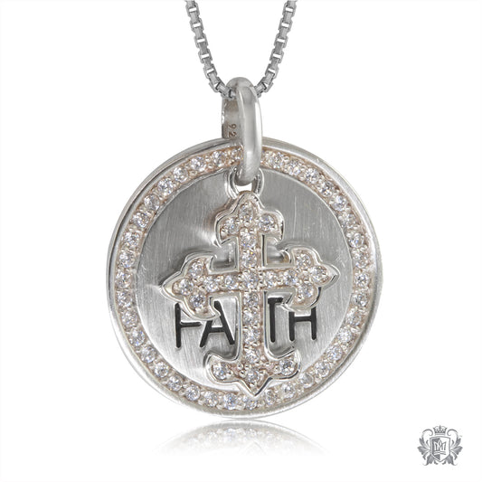 Cross Faith Medallion Pendant