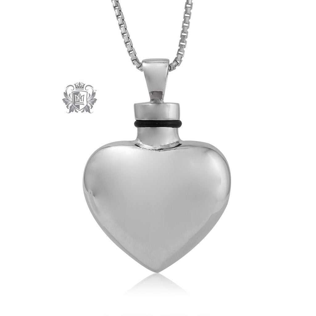 Heart Shaped Memorial Pendant Sterling Silver Brass