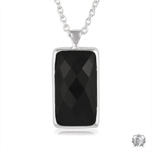 Rectangular Bezel Set Pendant