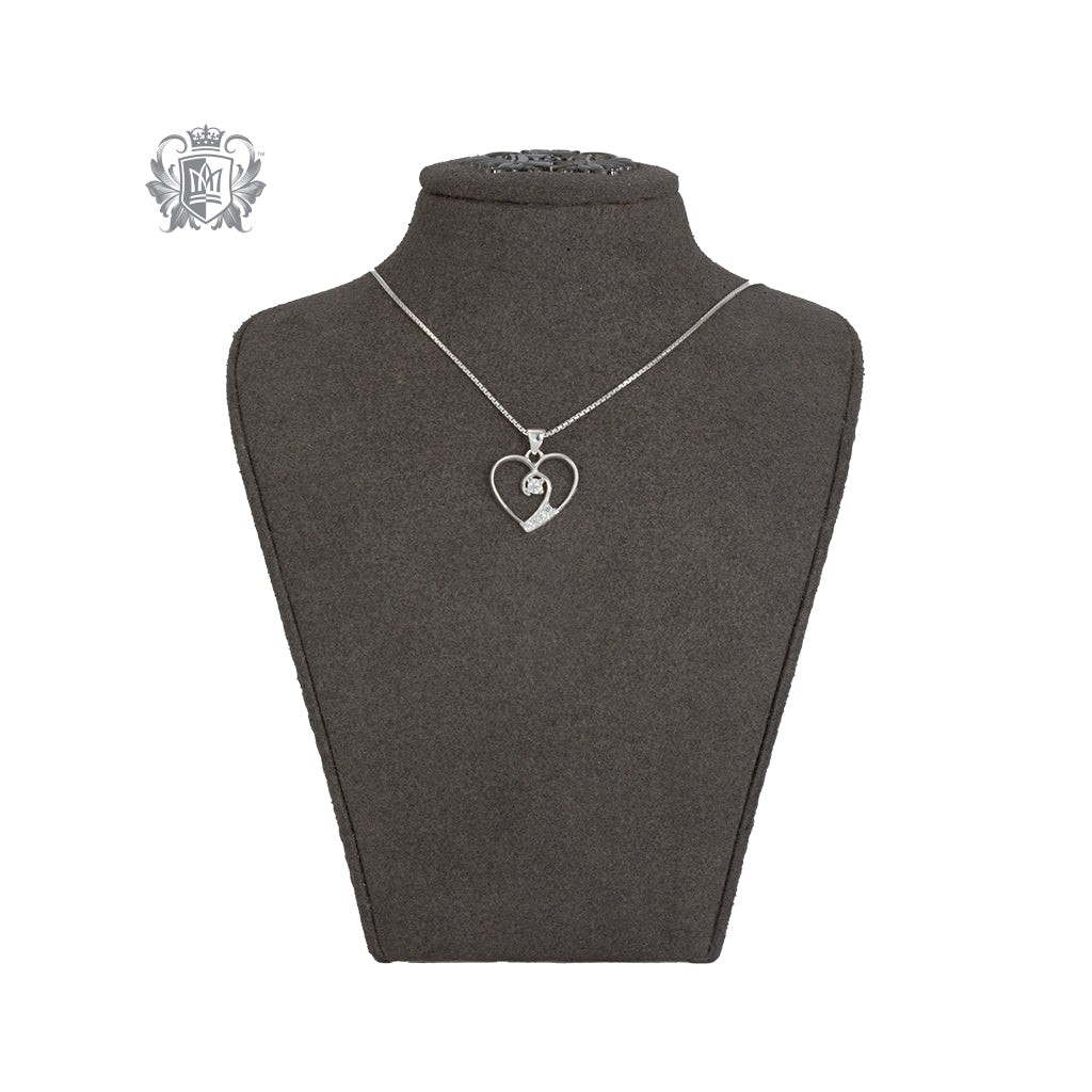 Large Cubic Twinkle Heart Pendant