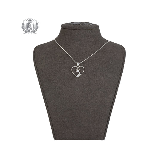 Large Cubic Twinkle Heart Pendant