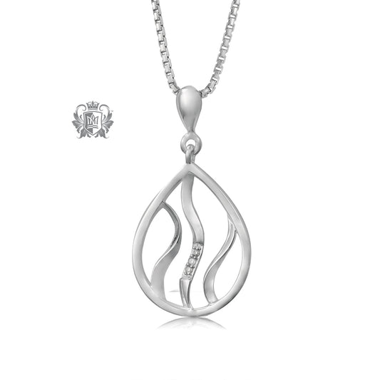 Diamond Pear Drop Pendant