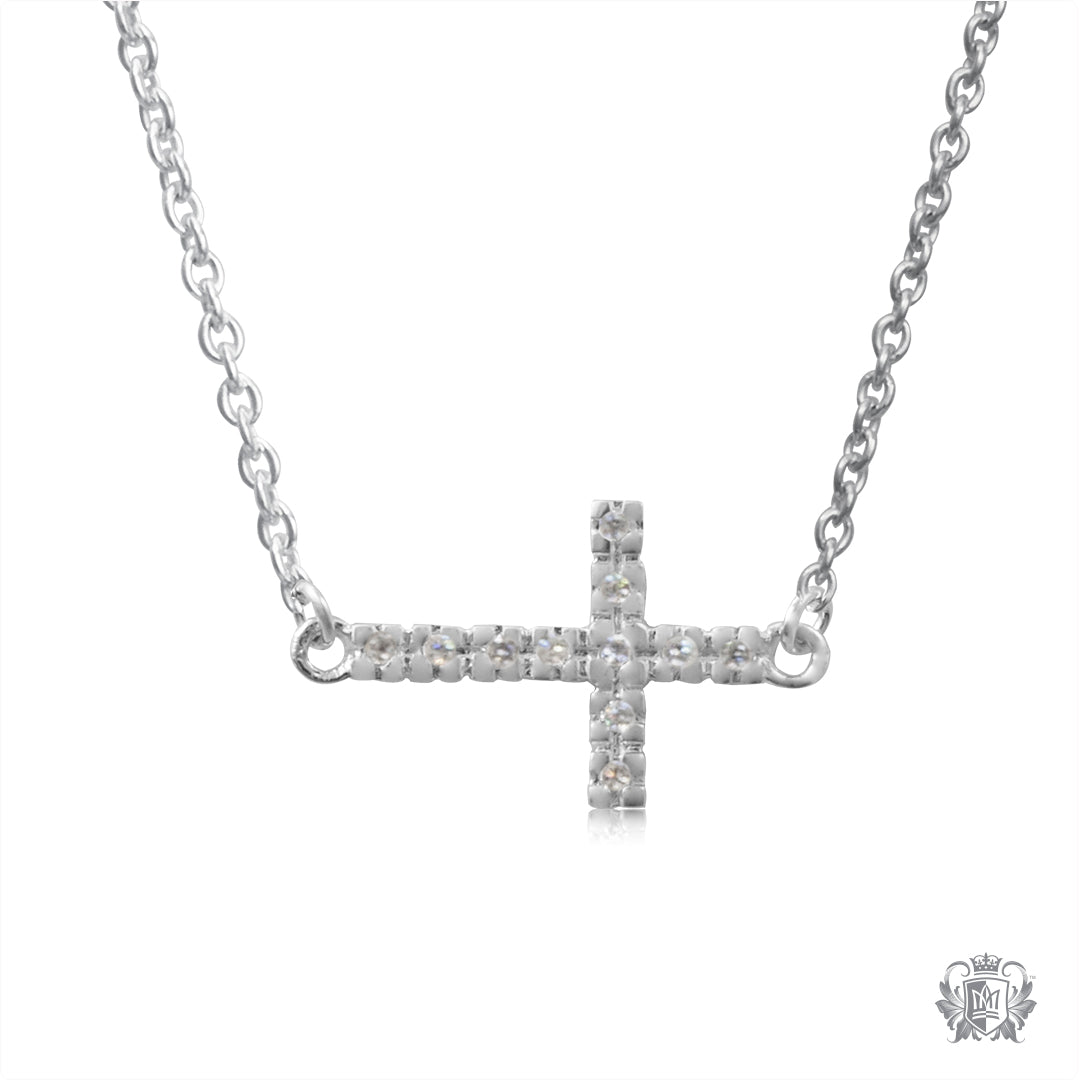 Sideways Cross Necklace