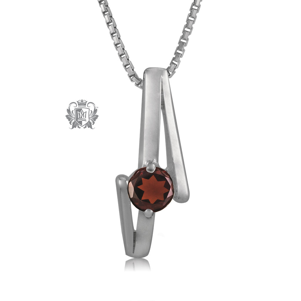 Channel Set Diagonal Pendant