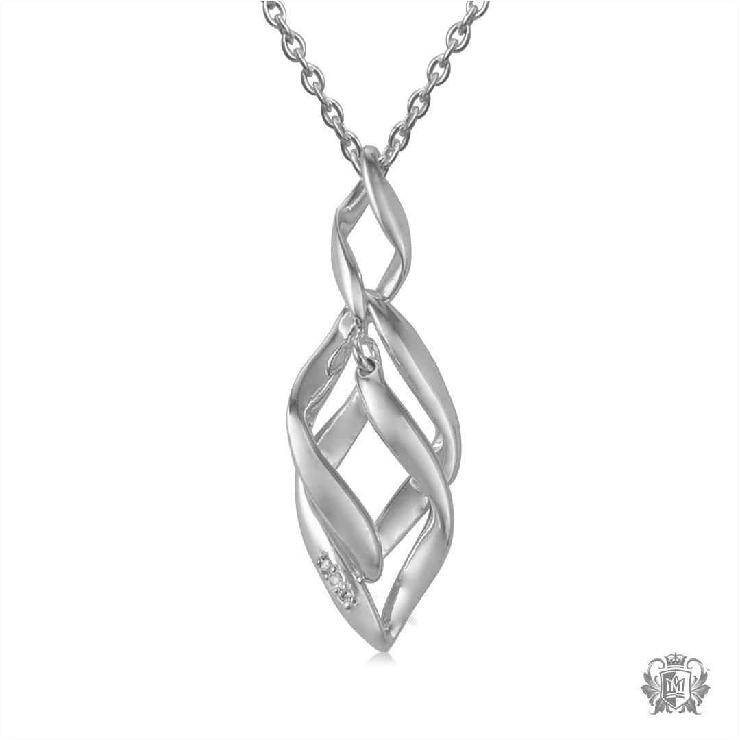 Triple Petal Diamond Necklace