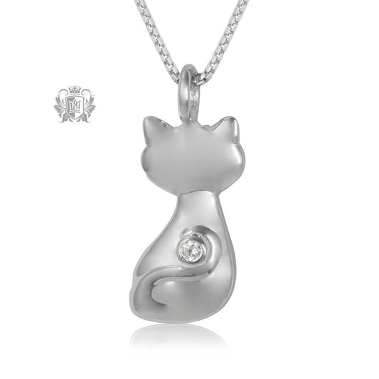 Metalsmiths Sterling Silver Dazzling Cat Pendant