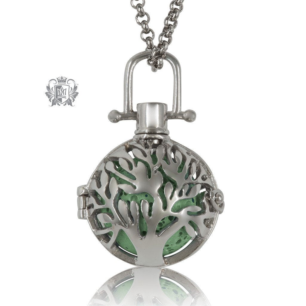 Metalsmiths Sterling Perfect Scent Celtic Aromatherapy Locket - Green Lava