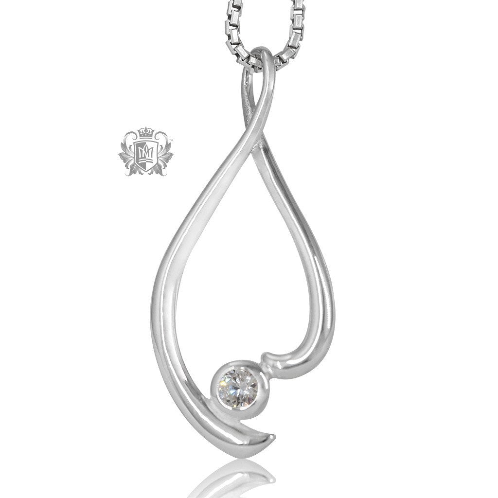 Metalsmiths Sterling Silver Elegant Swirl Cubic Pendant