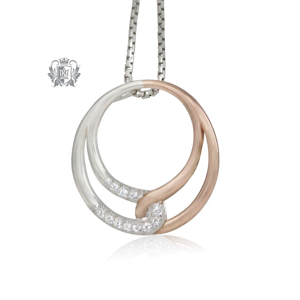 Metalsmiths Sterling Silver Rose Gold Dipped Embrace Loop Pendant