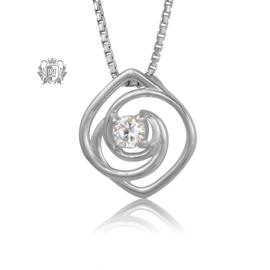 Double Swirl Cubic Pendant