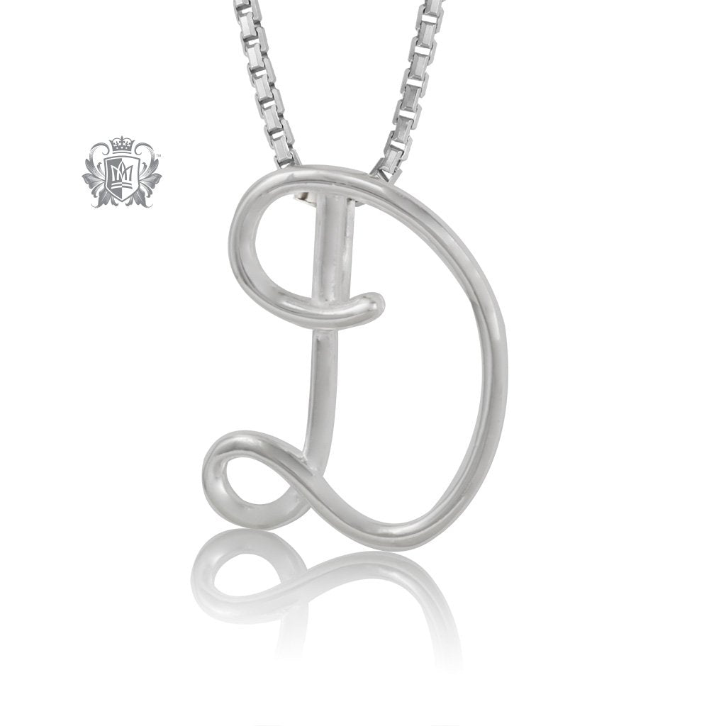 Initial Cubic Slider Pendant D