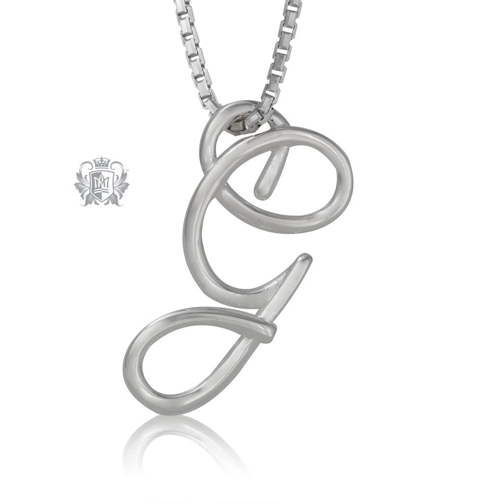 Initial Cubic Slider Pendant G