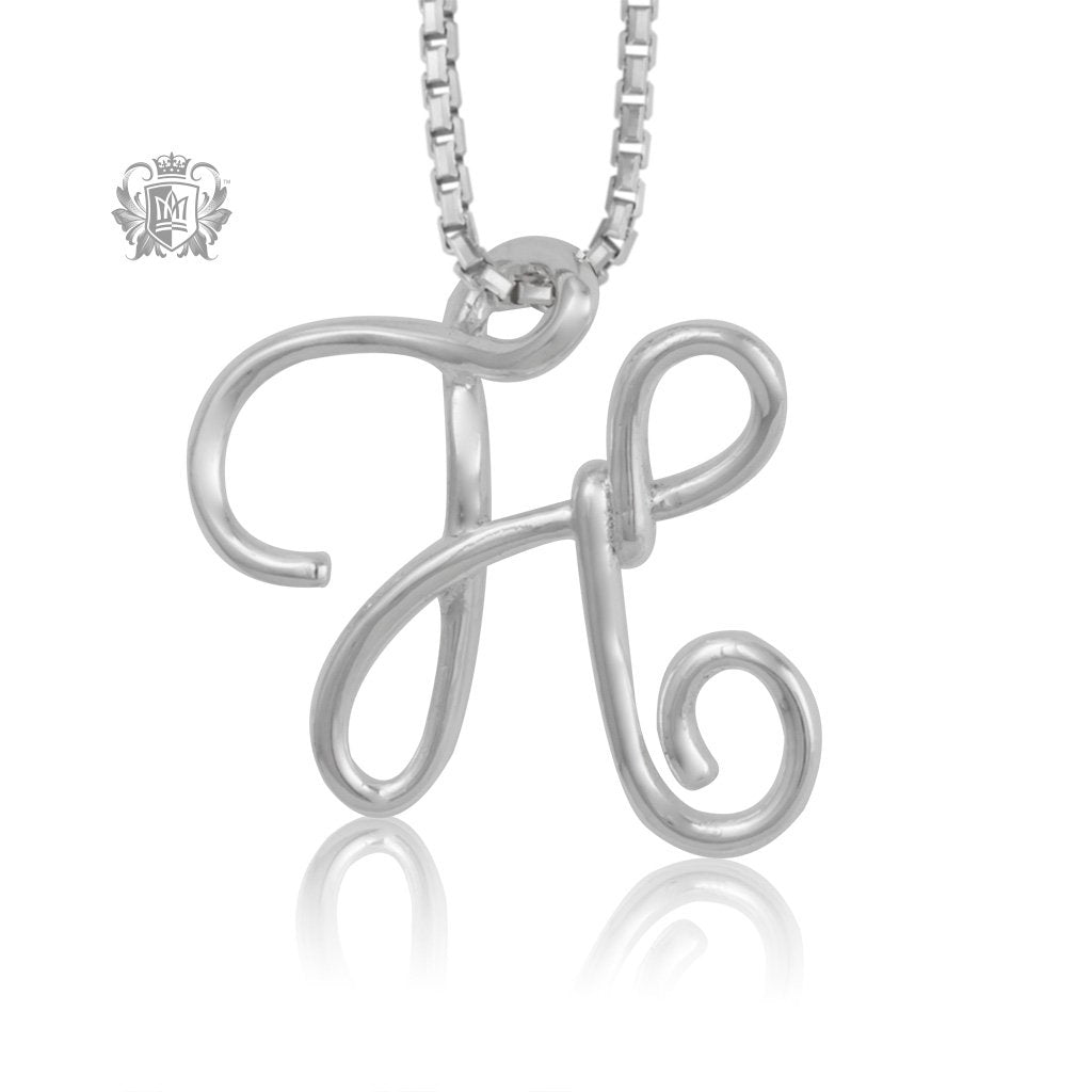 Initial Cubic Slider Pendant H