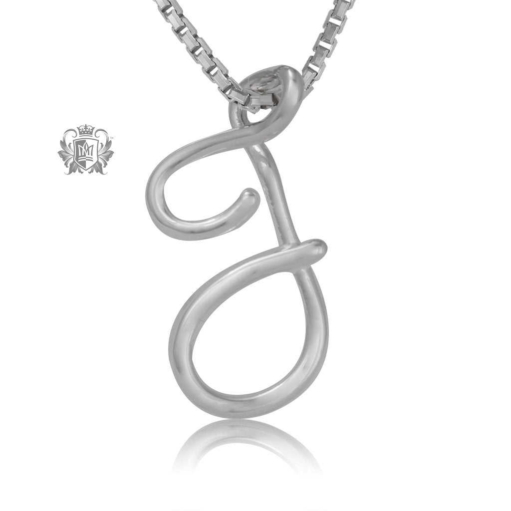 Initial Cubic Slider Pendant J