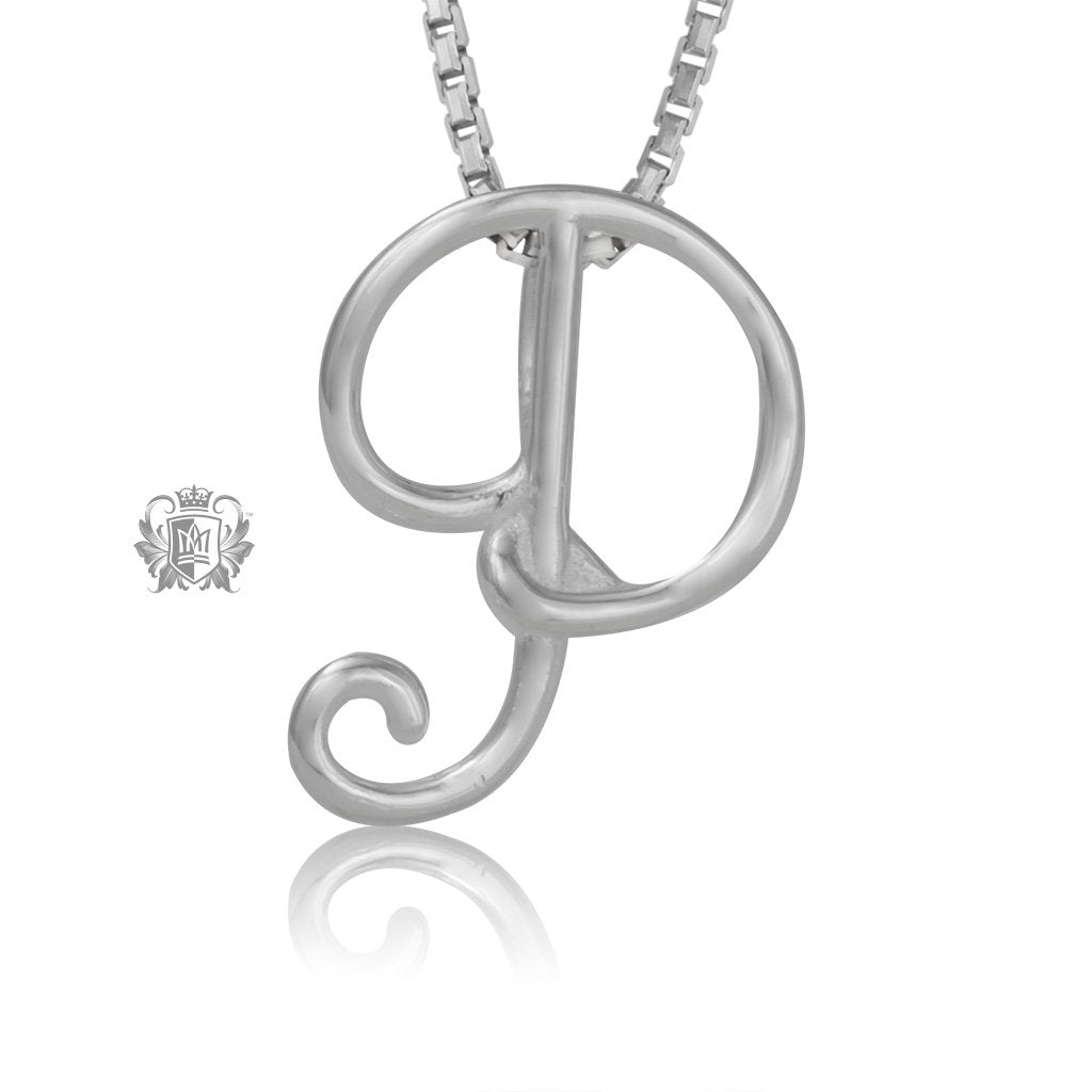 Initial Cubic Slider Pendant P