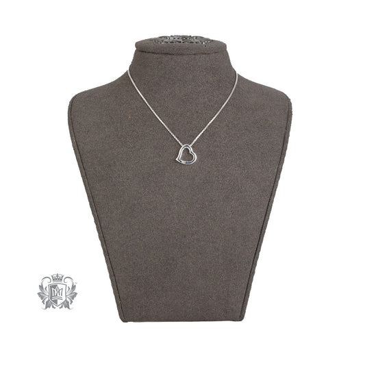 Heart Slider Pendant with Channel Set Diamond