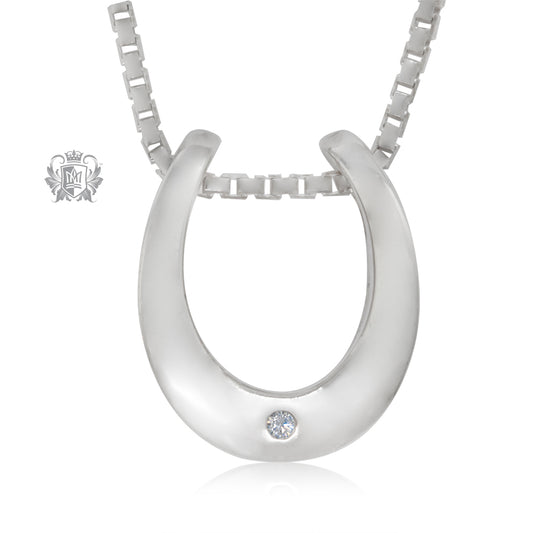 Diamond Horseshoe Pendant