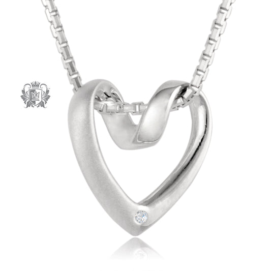 Diamond Loopy Heart Pendant